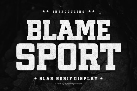 Preview of Blame Sport Font