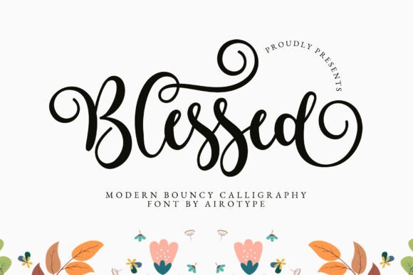 Main preview of Blessed Font