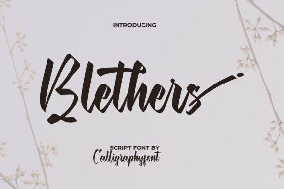 Preview of Blethers Font