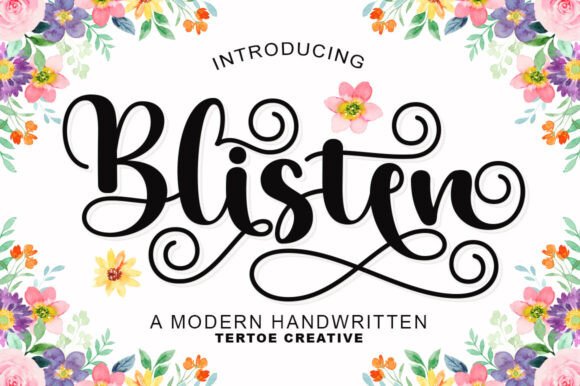 Preview of Blisten Font