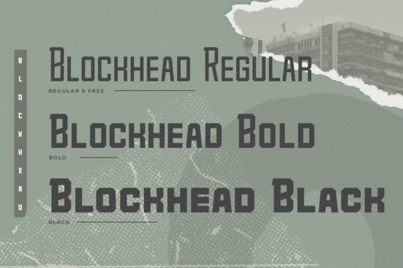 Thumbnail 2 of Blockhead Font