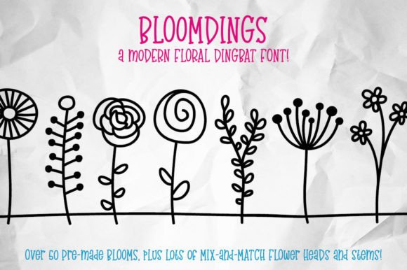 Preview of Bloomdings Font