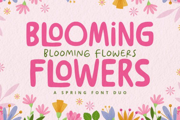 Preview of Blooming Flowers Font