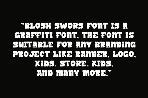 Thumbnail 4 of Blosh Swors Font