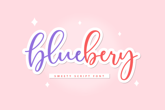 Preview of Bluebery Font Font