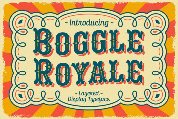 Preview of Boggle Royale Font