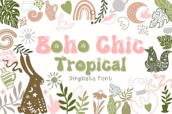 Preview of Boho Chic Tropical Font