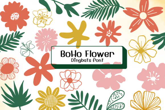 Preview of Boho Flower Font