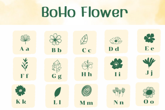 Thumbnail 2 of Boho Flower Font