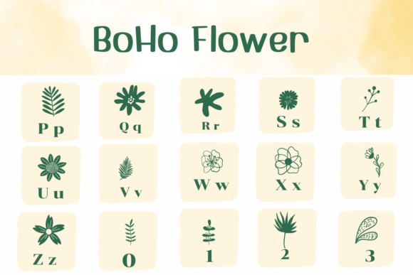 Thumbnail 3 of Boho Flower Font
