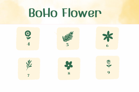 Thumbnail 4 of Boho Flower Font