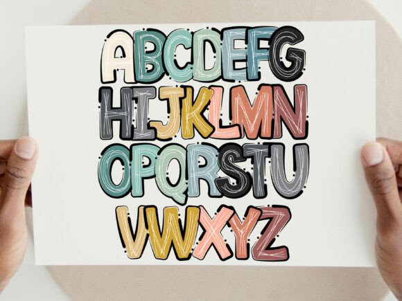 Thumbnail 2 of Boho Scribble Letter Font