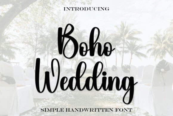 Preview of Boho Wedding Font