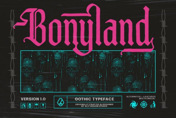 Preview of Bonyland Font