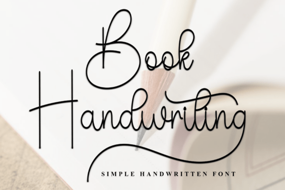 Preview of Book Handwriting Font