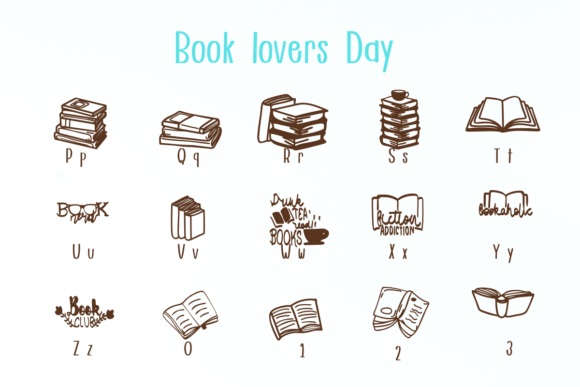 Thumbnail 3 of Book Lovers Day Font