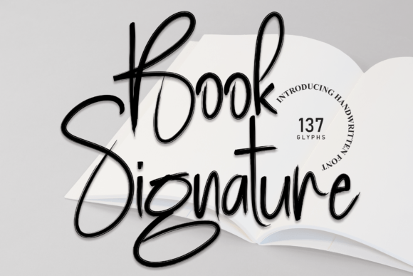 Preview of Book Signature Font