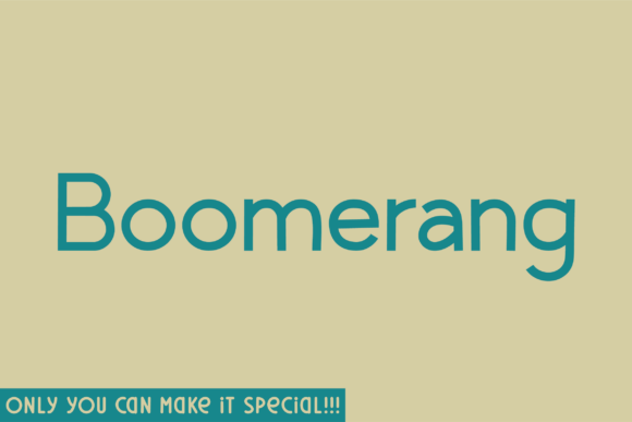 Preview of Boomerang Font