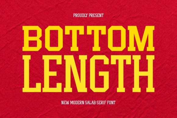 Preview of Bottom Length Font
