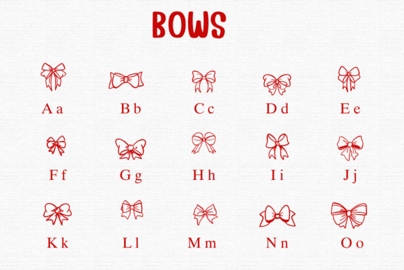 Thumbnail 2 of Bows Font