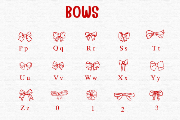 Thumbnail 3 of Bows Font
