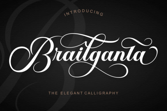 Preview of Brailganta Script Font