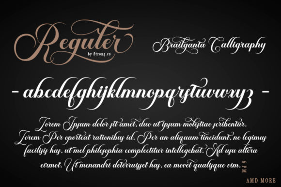 Thumbnail 3 of Brailganta Script Font