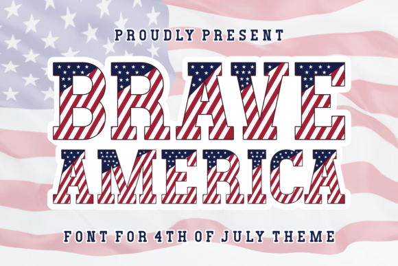 Preview of Brave America Font
