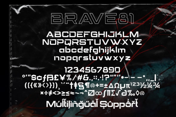 Thumbnail 2 of Brave Eighty One Font