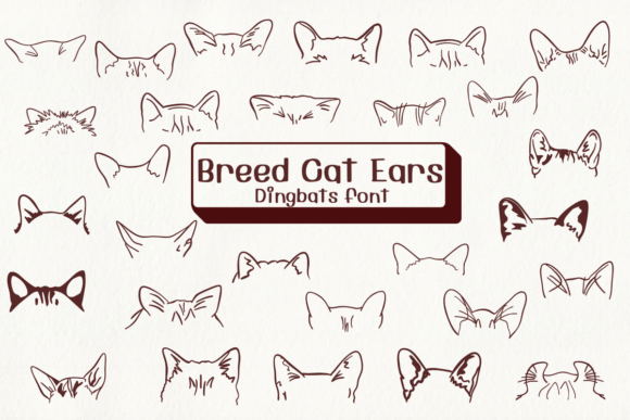 Preview of Breed Cat Ears Font