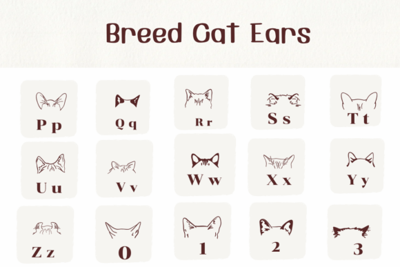 Thumbnail 3 of Breed Cat Ears Font