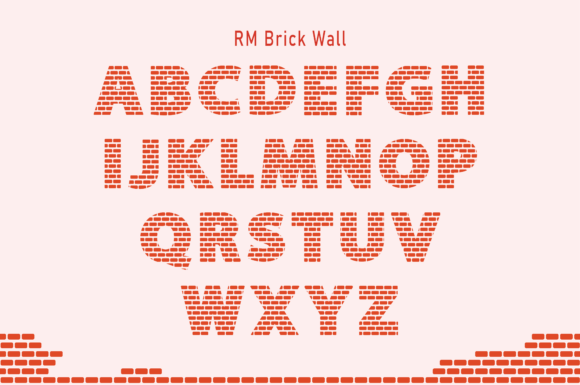 Thumbnail 2 of Brick Wall Font