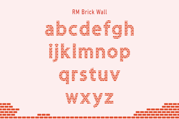 Thumbnail 3 of Brick Wall Font