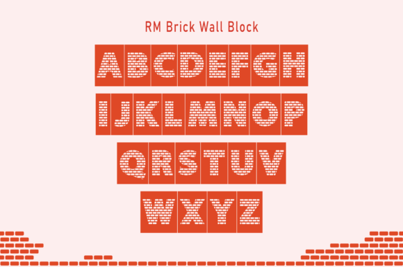 Thumbnail 4 of Brick Wall Font