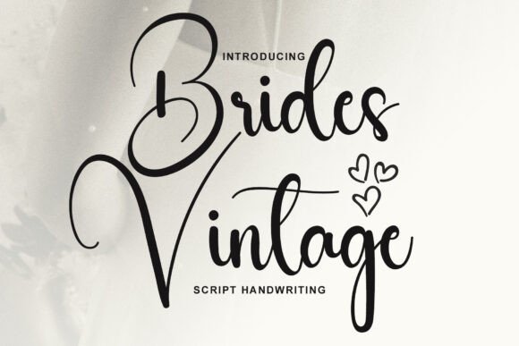 Preview of Brides Vintage Font