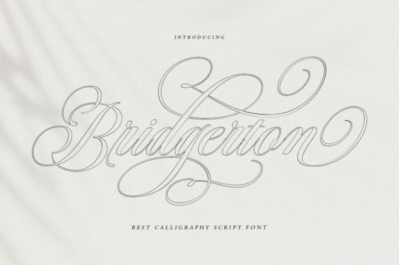 Preview of Bridgerton Outline Font