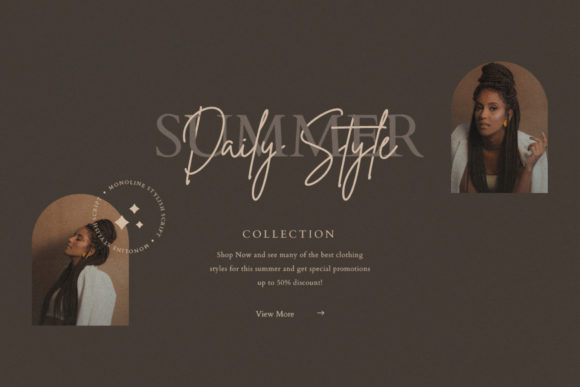 Thumbnail 4 of Brittany Signature Script Font