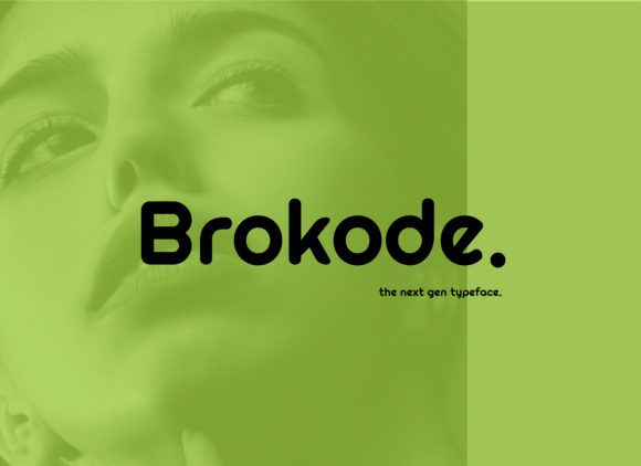 Preview of Brokode Modern Typeface Font