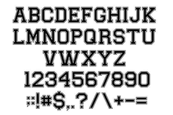 Thumbnail 2 of Brooklin Varsity Font