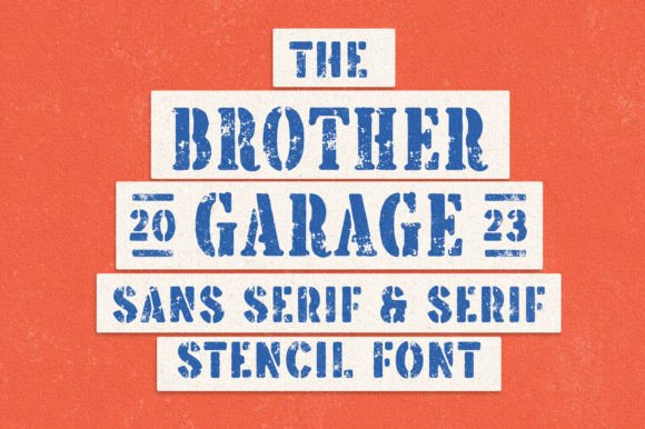 Preview of Brother Garage Font