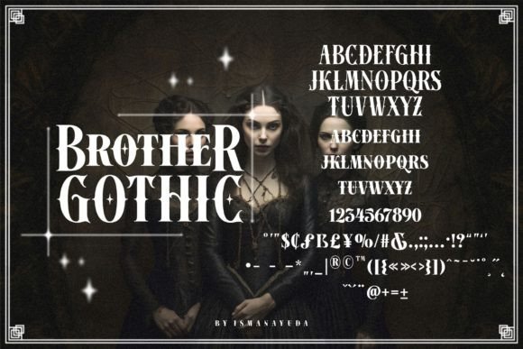 Thumbnail 2 of Brother Gothic Font