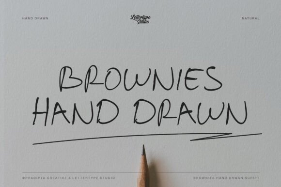 Preview of Brownies Handdrawn Font