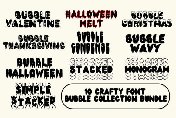 Thumbnail 2 of Bubble Collection Font