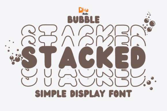 Preview of Bubble Stacked Font
