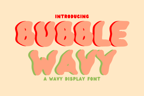Preview of Bubble Wavy Font