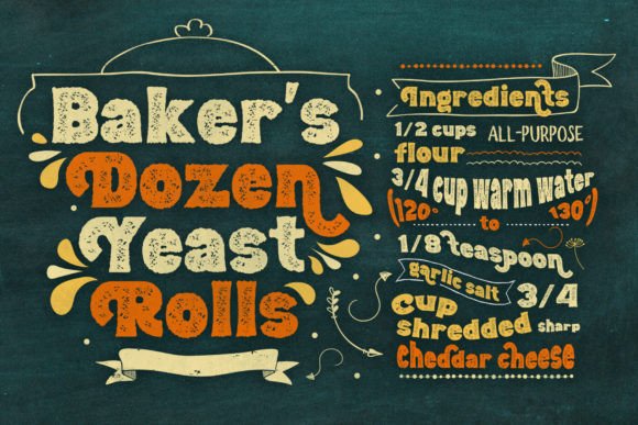 Thumbnail 4 of Bun Chalk Font
