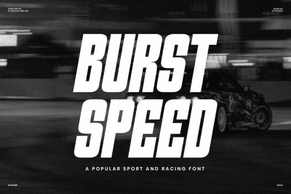 Preview of Burst Speed Font