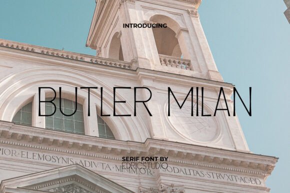 Preview of Butler Milan Font