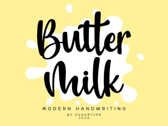 Preview of Butter Milk Font