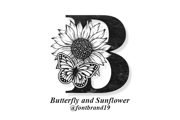 Preview of Butterfly and Sunflower Font